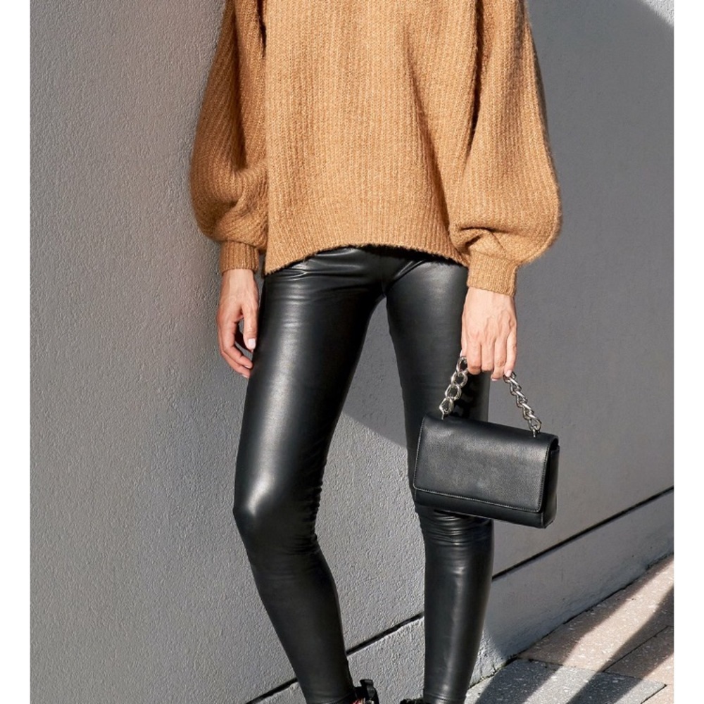 NWT Scoop vegan leather faux leather leggings